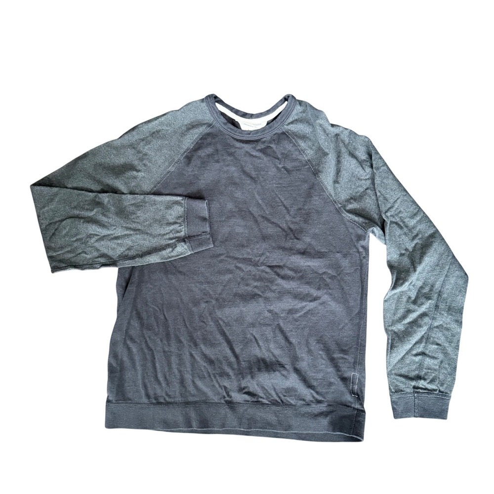 Rag & Bone Long Sleeve Shirt Mens L Charcoal Grey Raglan Crew Neck sweatshirt